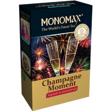 Чай Мономах Champagne Moment черный цейлонский с ароматом земляники 80 грамм